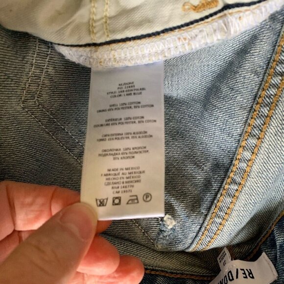 RE/DONE Bell Bottom Jeans Blue 148-03W70LRBL Women’s Size 23 Anthropologie - Picture 16 of 16